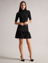 Women CANDDY - Pleated Hem Bodycon Knit Mini Dress - Ted Baker