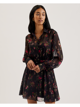 Women EBENE - Floral Print Belted Mini Shirt Dress - Ted Baker