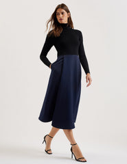 Women CHIRA - Knit Bodice Midi Dress With Wrap Skirt - Ted Baker