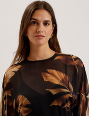 Women ELSTER - Printed Chiffon Mini Dress With Tie Waist - Ted Baker