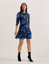 Women CARMALL - Floral Puff Sleeve Mesh Mini Dress - Ted Baker