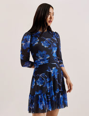 Women CARMALL - Floral Puff Sleeve Mesh Mini Dress - Ted Baker