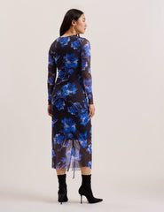 Women MARLIYY - Floral Print Bodycon Mesh Midi Dress - Ted Baker