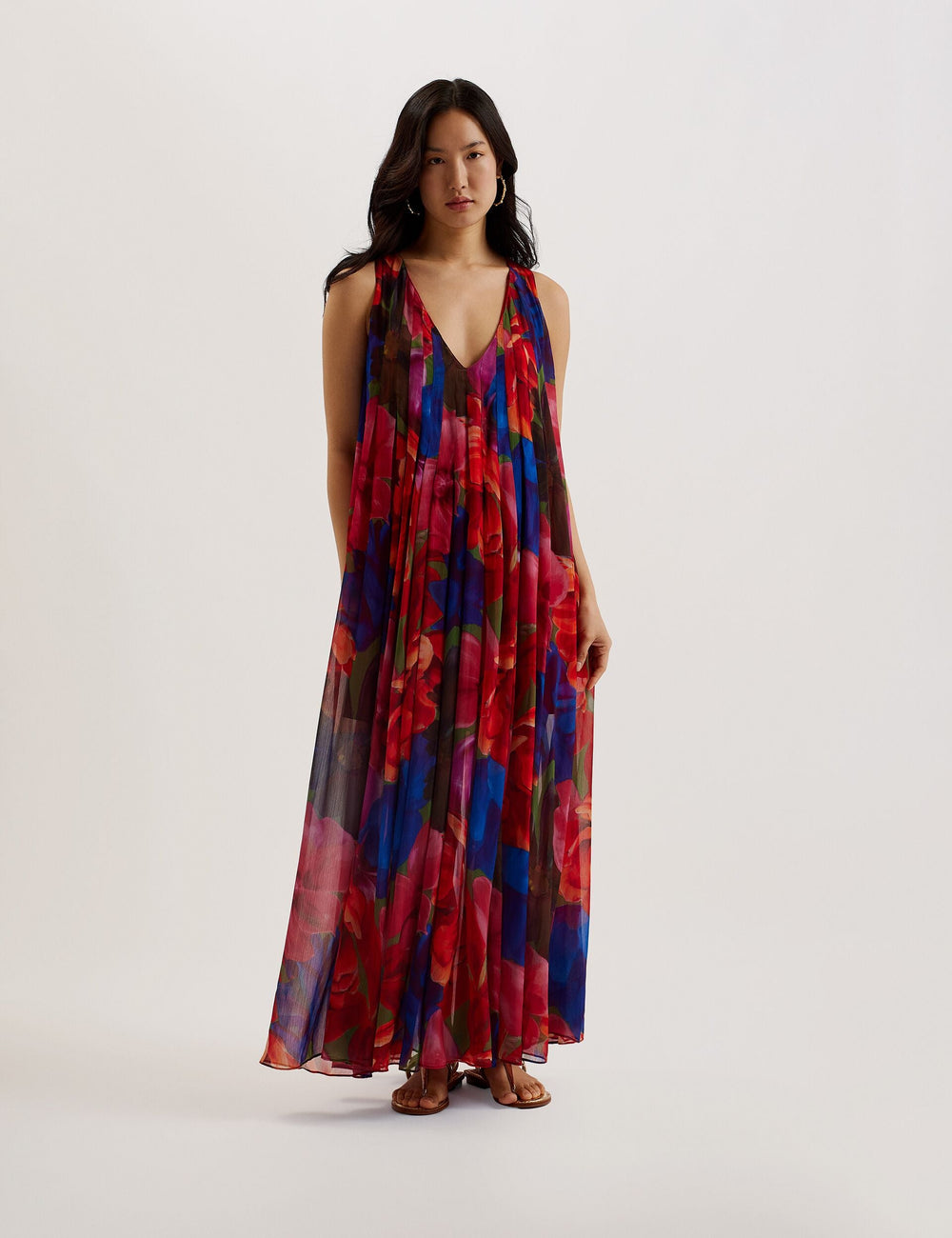 Women RABIUSA - Organza Tropical Bloom V neck Maxi dress - Ted Baker