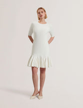 Women ALZANN - Pleated Hem Knitted Bodycon Mini Dress - Ted Baker