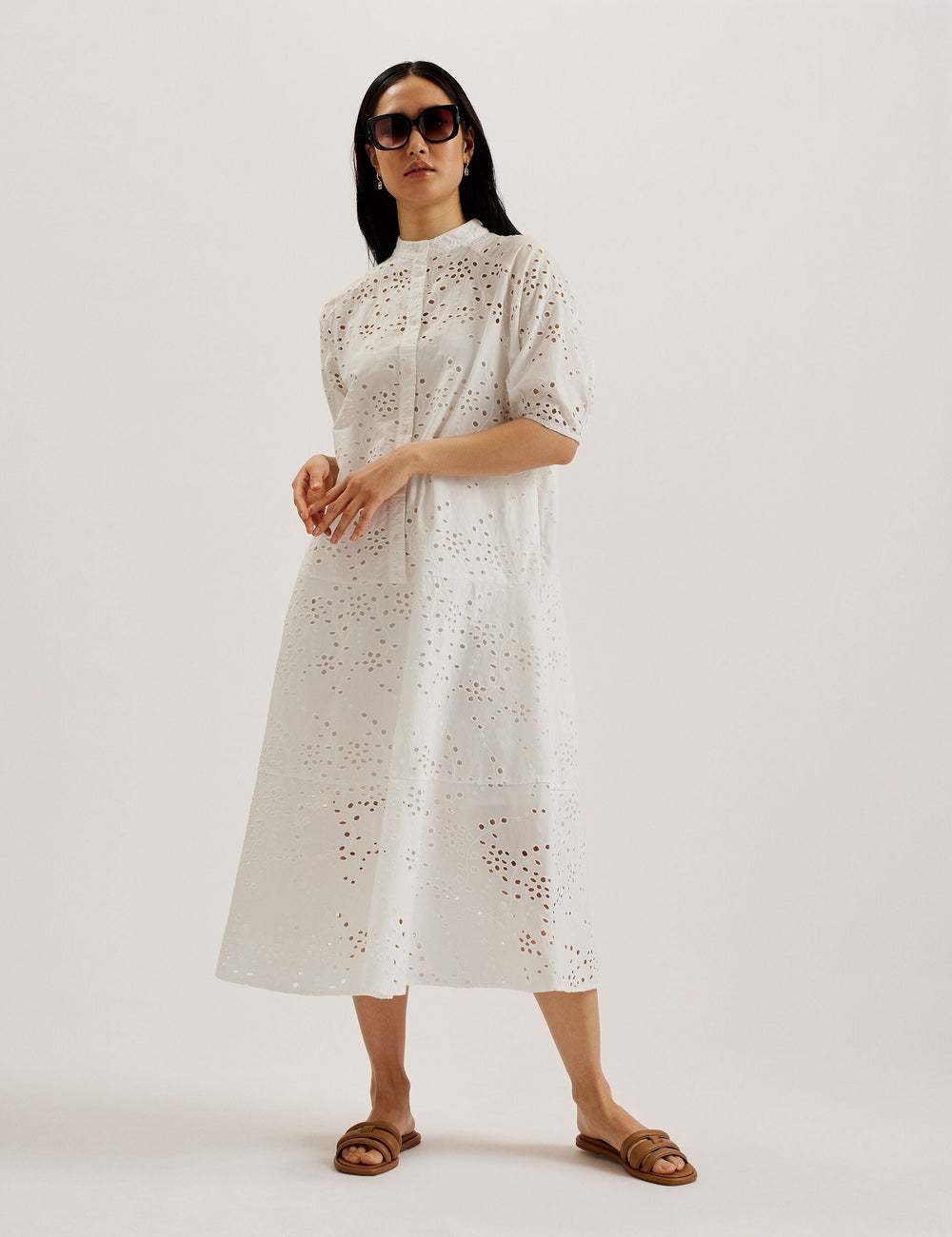 Women NIKAIA - Oversized Broderie Dress - Ted Baker