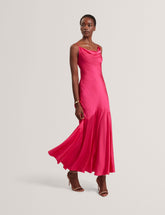 Women EILA Satin Cowl Neck Strappy Maxi Dress - Ted Baker