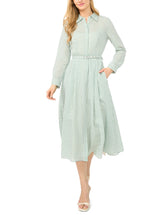 Women LYNN Striped Belted Midi Shirt Dress - Ted Baker