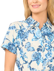 Women RORY Cotton Floral Belted Midi Shirt Dress - Ted Baker