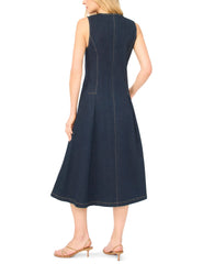Women MIA Buttoned Sleeveless Denim Midi Dress - Ted Baker