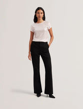 Women KATRINO - Ribbed Metallic Fitted T-Shirt - Ted Baker