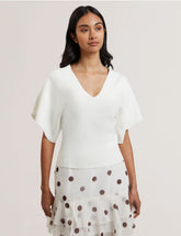 Women REGINAH - Wide Short Sleeve V-Neck Knitted Top - Ted Baker