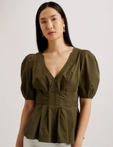 Women BURDUR - Peplum Fitted Top - Ted Baker