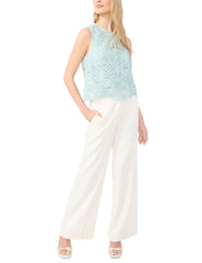 Women HAZEL Floral Crosshatch Cropped Shell Top - Ted Baker