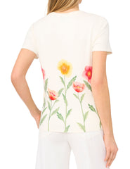 Women WILLOW Floral Border Crew Neck T-Shirt - Ted Baker