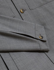 Men SELWYNJ - Grey Lightweight Wool Blend Shirt Jacket - Ted Baker