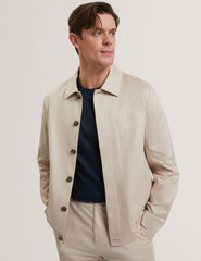 Men RUBINOJ - Smart Woven Cotton Harrington Jacket - Ted Baker