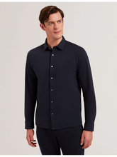 Men LUCKEY - Long Sleeve Pique Cotton Jersey Shirt - Ted Baker