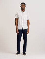 Men PALOMAS - Short Sleeve Textured Linen Cotton Shirt - Ted Baker