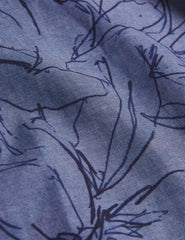 Men TERRONI - Short Sleeve Floral Chambray Cotton Shirt - Ted Baker