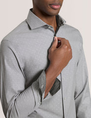 Men NANTUCKET Dobby Stretch Cotton Slim Fit Shirt - Ted Baker