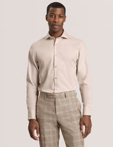 Men NANTUCKET Geo Texture Stretch Cotton Slim Fit Shirt - Ted Baker
