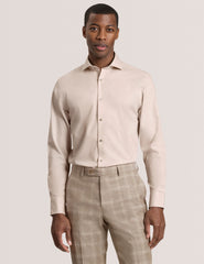 Men NANTUCKET Geo Texture Stretch Cotton Slim Fit Shirt - Ted Baker