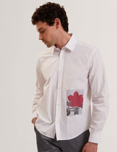 Men ALVIRO Graphic Patch Relaxed Fit Cotton Shirt - Ted Baker