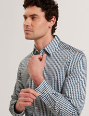 Men FIRDAWI Slim Geo Striped Long Sleeve Shirt - Ted Baker