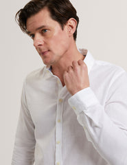 Men PRYNN Linen Cotton Woven Long Sleeve Shirt - Ted Baker