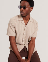 Men MERRIK Relaxed Geo Stitch Short Sleeve Shirt - Ted Baker