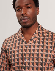 Men NAYELIN Relaxed Fit Painted Geo Print Shirt - Ted Baker