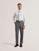 Men RONS - Windowpane Check Wool Suit Pants - Ted Baker