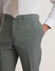 Men ROGERLYS - Slim Fit Sage Green Wool Suit Pants - Ted Baker