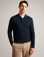 Men MORAR - T Knit Long Sleeve Polo Top - Ted Baker