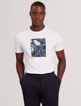 Men JUSTINOO - White Branded Box Print Graphic Cotton T-Shirt - Ted Baker