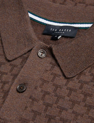 Men MORAR - Long Sleeve T Stitch Knitted Polo - Ted Baker