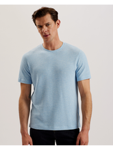 Men CURLYS - Textured Knit Cotton Short Sleeve T-Shirt - Ted Baker