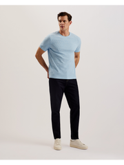 Men CURLYS - Textured Knit Cotton Short Sleeve T-Shirt - Ted Baker