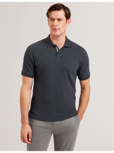 Men REDMAN - Textured Pure Cotton Knitted Polo Shirt - Ted Baker