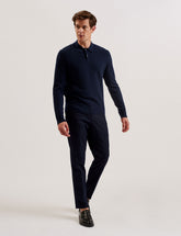 Men MORAR - T Knit Long Sleeve Polo Top - Ted Baker