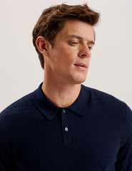 Men MORAR - T Knit Long Sleeve Polo Top - Ted Baker