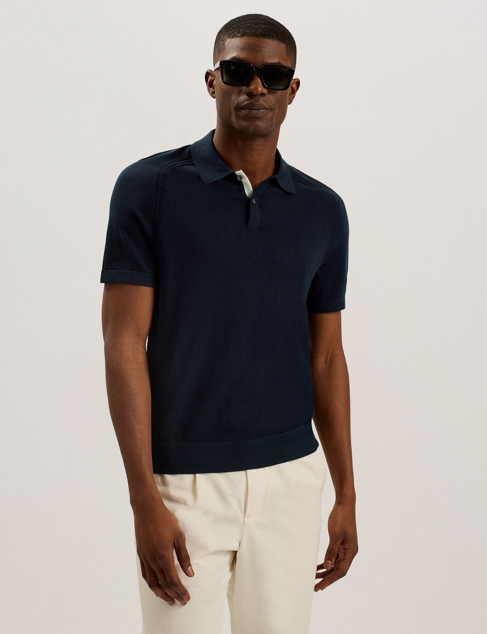 Men PELTZ - SS Regular Silk Blend Polo - Ted Baker