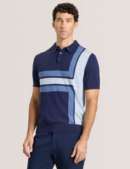 Men INTARSIA - Short Sleeve Sweater Polo - Ted Baker