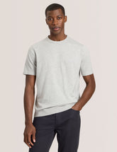 Men MODERN VISCOSE BLEND CREW - High Rise Grey Heather - Ted Baker