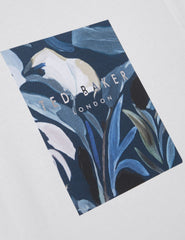 Men JUSTINO - White Branded Box Print Graphic Cotton T-Shirt - Ted Baker
