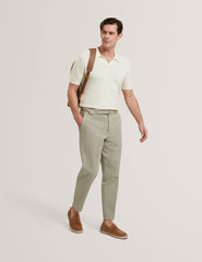 Men BESTEL - Short Sleeve Wavy Stitch Open Neck Polo - Ted Baker