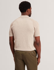 Men|Sale OTISO - Wool Blend Ribbed Raglan Polo Shirt - Ted Baker