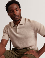 Men|Sale OTISO - Wool Blend Ribbed Raglan Polo Shirt - Ted Baker