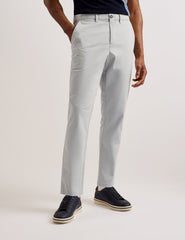 Men HAYBRN - Grey Regular Fit Woven Texture Chinos - Ted Baker